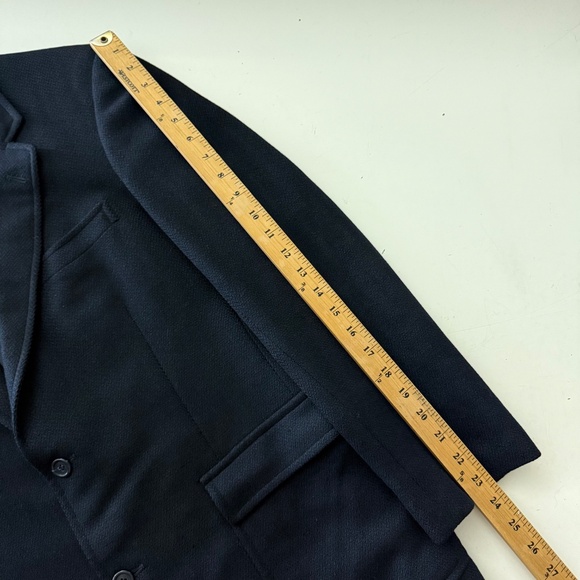 Brooks Brother Vintage Dark Navy Blue Herringbone Blazer Suit Jacket Mens 40R - Picture 6 of 10